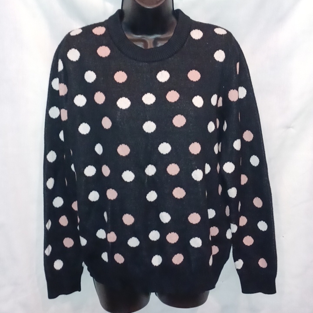Popsugar Dotted Knit Pullover Sweater, XL